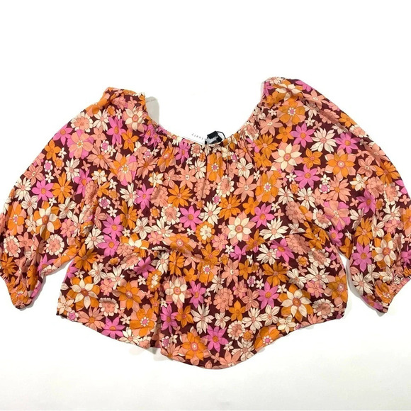 New Sanctuary Plus Seashore Crepe Blouse Floral - Picture 2 of 7